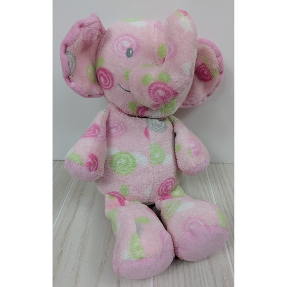 Nursery Rhyme Other - Nursery Rhyme Elephant Plush Pink Floral Swirls Soft Stuffed Animal Baby Toy